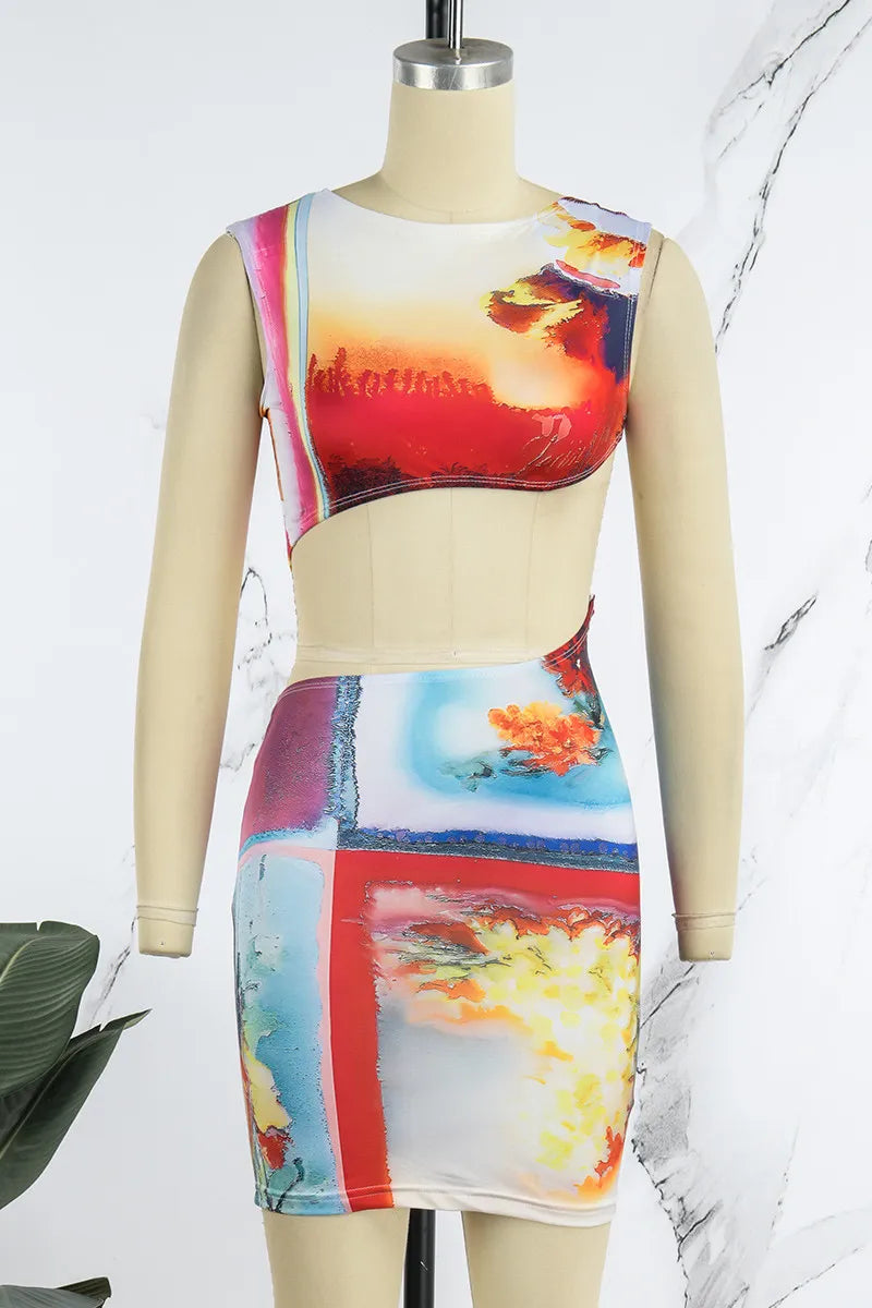 Asymmetrical Sunrise Dress