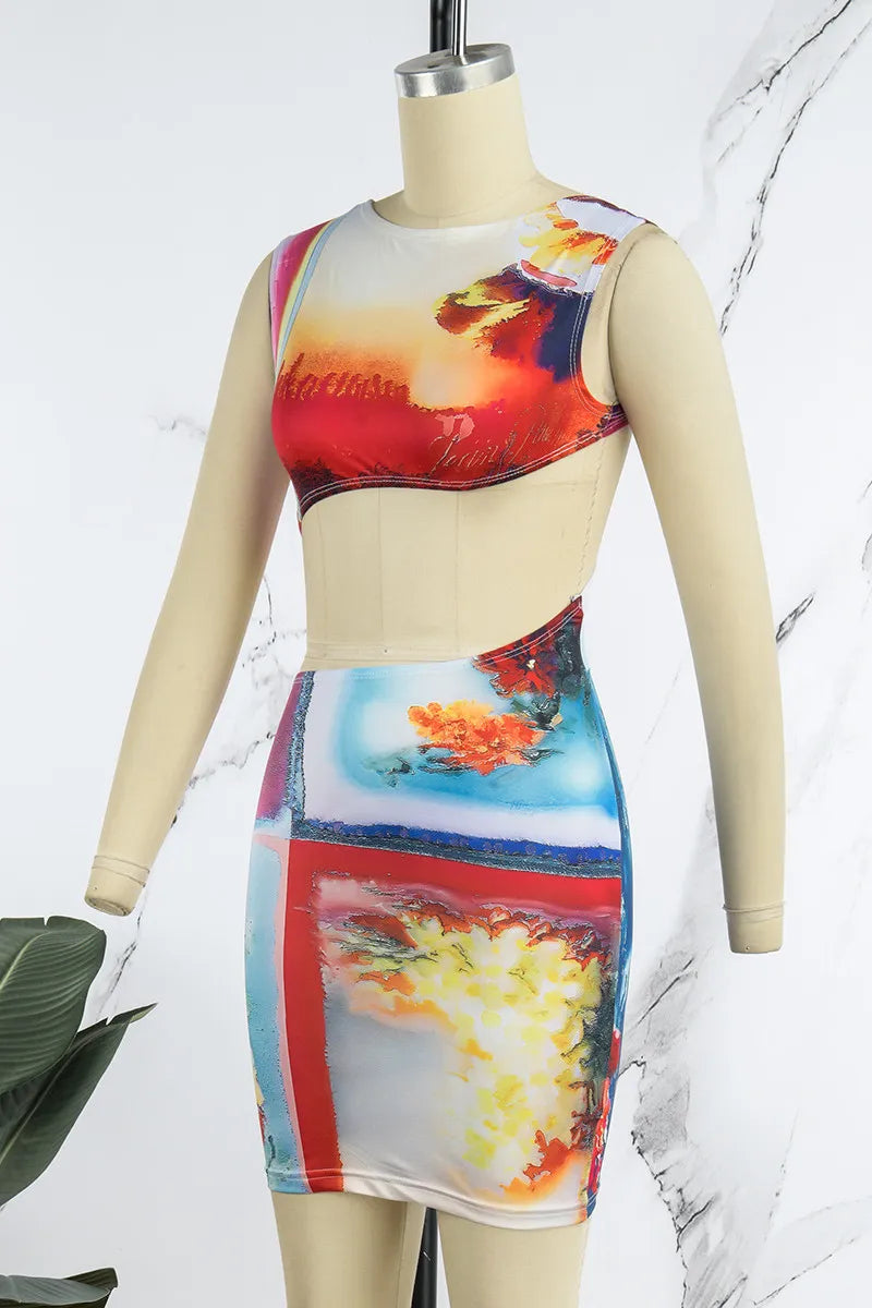 Asymmetrical Sunrise Dress