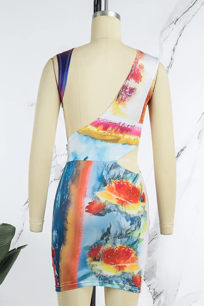 Asymmetrical Sunrise Dress